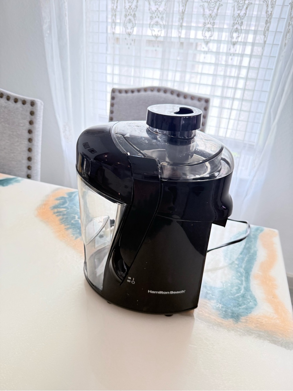 Hamilton Beach Black and Clear Compact Juice Extractor
